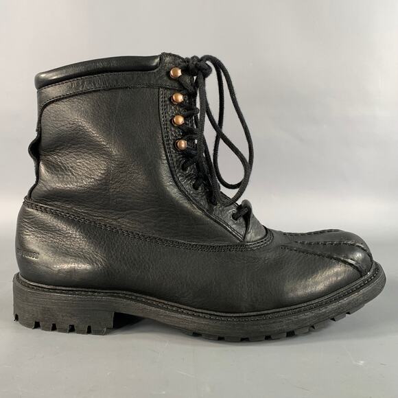 TED BAKER Size 11 Black Solid Leather Comando Sole Boots main image 5